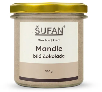 Mandlové máslo s bílou čokoládou 330g Šufan 